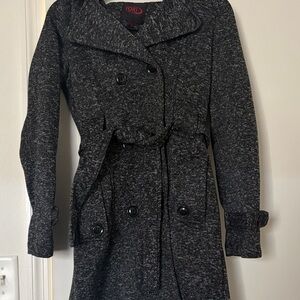 Elegant Charcoal Trench Coat